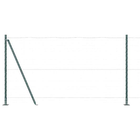 vidaXL Στυλίδια Φράχτη με Βάσεις 52 τεμ Ø32mm 68,5cm Γαλβανισμένο Ατσάλι