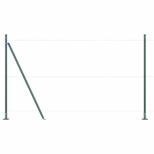 vidaXL Poste φράχτη με βάση 26 τεμάχια Ø32mm 88,5cm από γαλβανισμένο ατσάλι