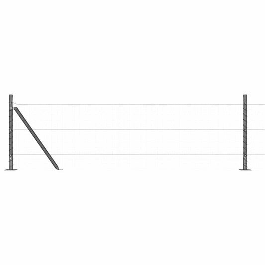 vidaXL Κολώνα Φράχτη με Σκυρόδεμα 52 τμχ. Γκρι