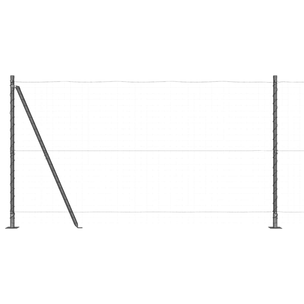 vidaXL Στυλίτες Φράχτη με Βάσεις 52 τεμ Ø32mm 68,5cm Γαλβανισμένο Ατσάλι