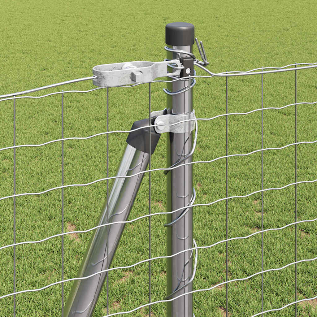 vidaXL Στυλίθοι Φράχτη με Βάσεις 26 τμχ Ø32mm 78,5cm Γαλβανισμένο Χάλυβα