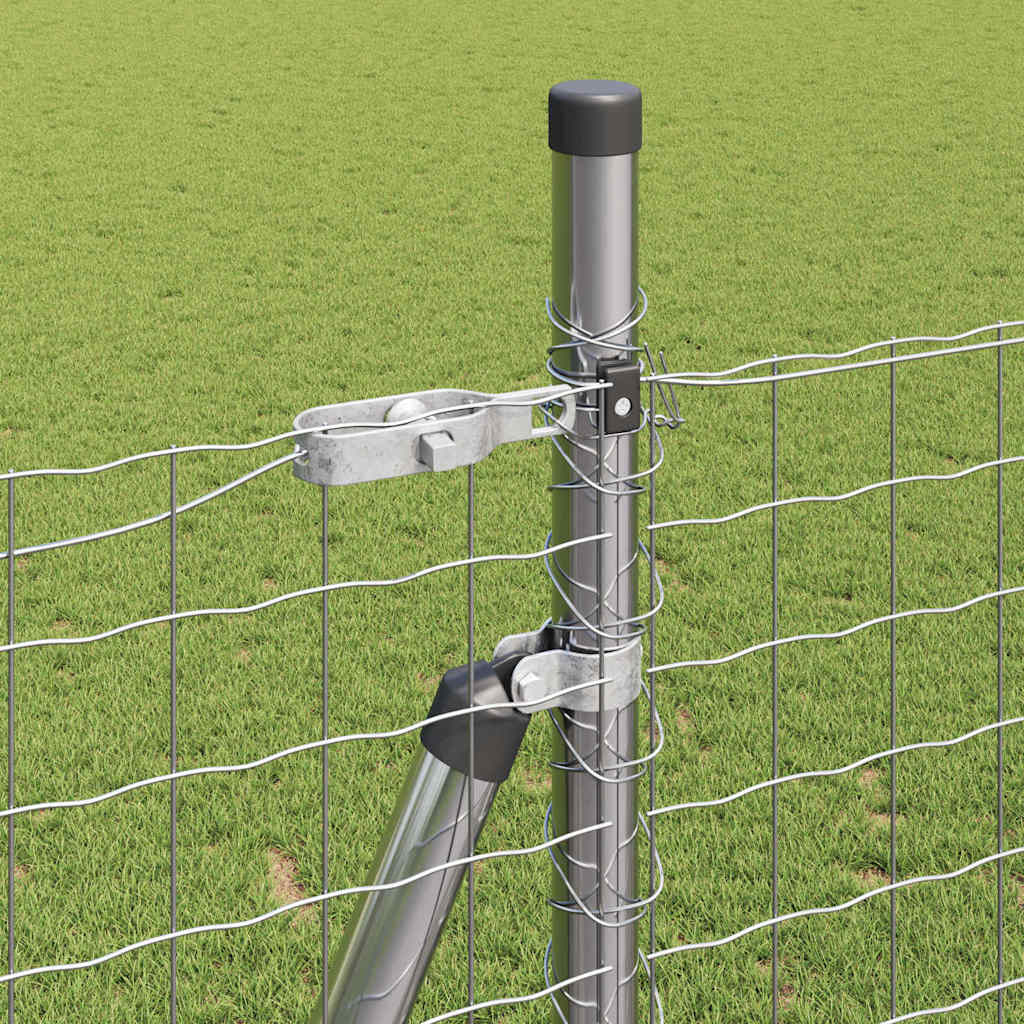 vidaXL Στήλες Φρακτών με Βάσεις 52 τμχ Ø32mm 83,5cm Γαλβανισμένο Ατσάλι