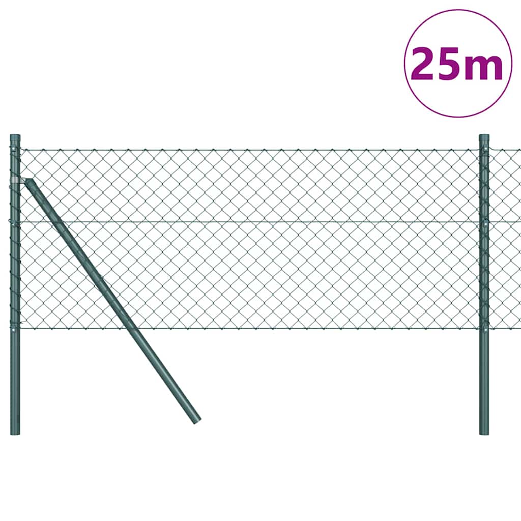 vidaXL Στύλος Περιφράξεων Πράσινο 25 x 0,4 μ (40 x 40 χιλιοστά πλέγμα)