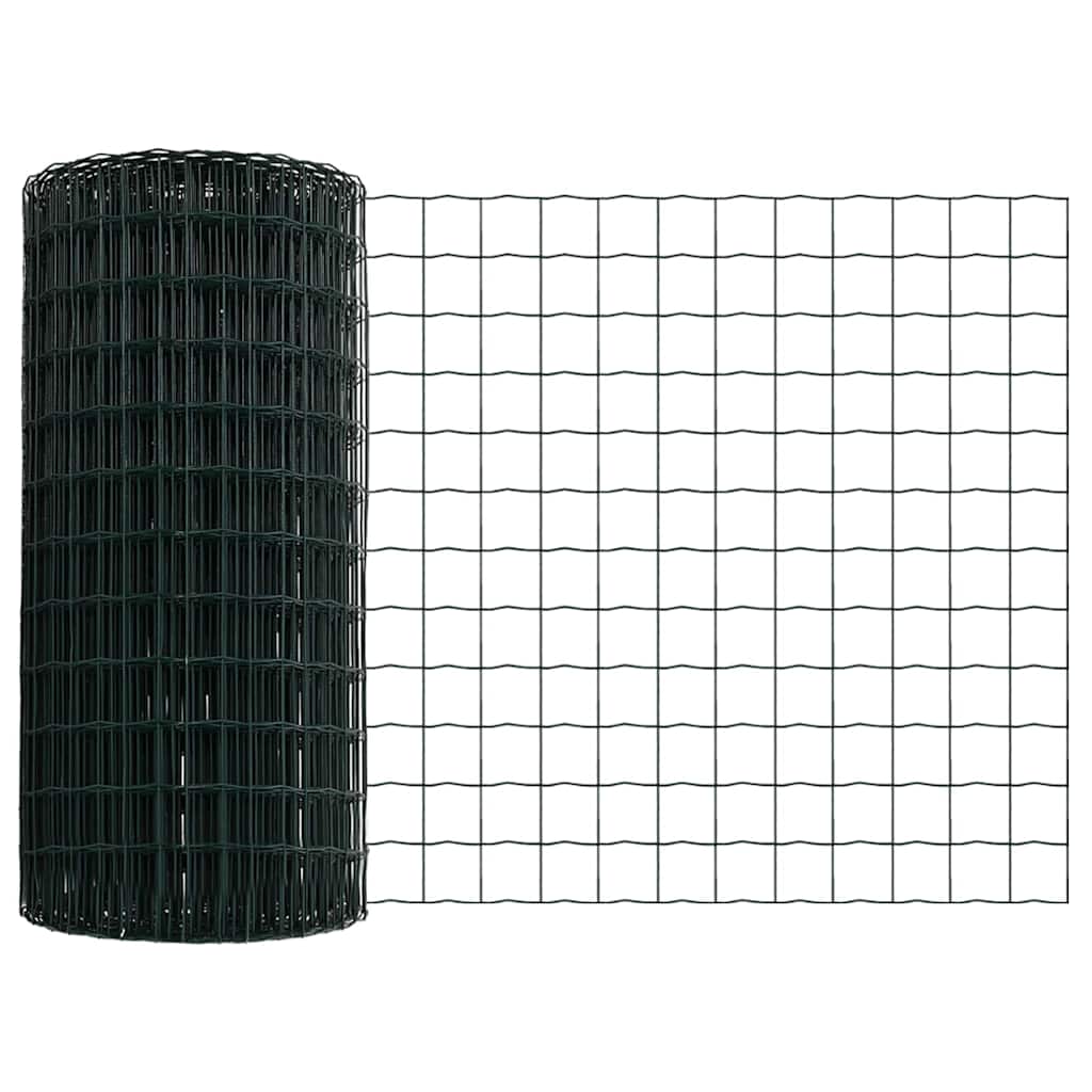 vidaXL Ευρωπαϊκή Στήριξη Φράχτη 10 x 0,8 μ PVC-Επικαλυμμένο Ατσάλι