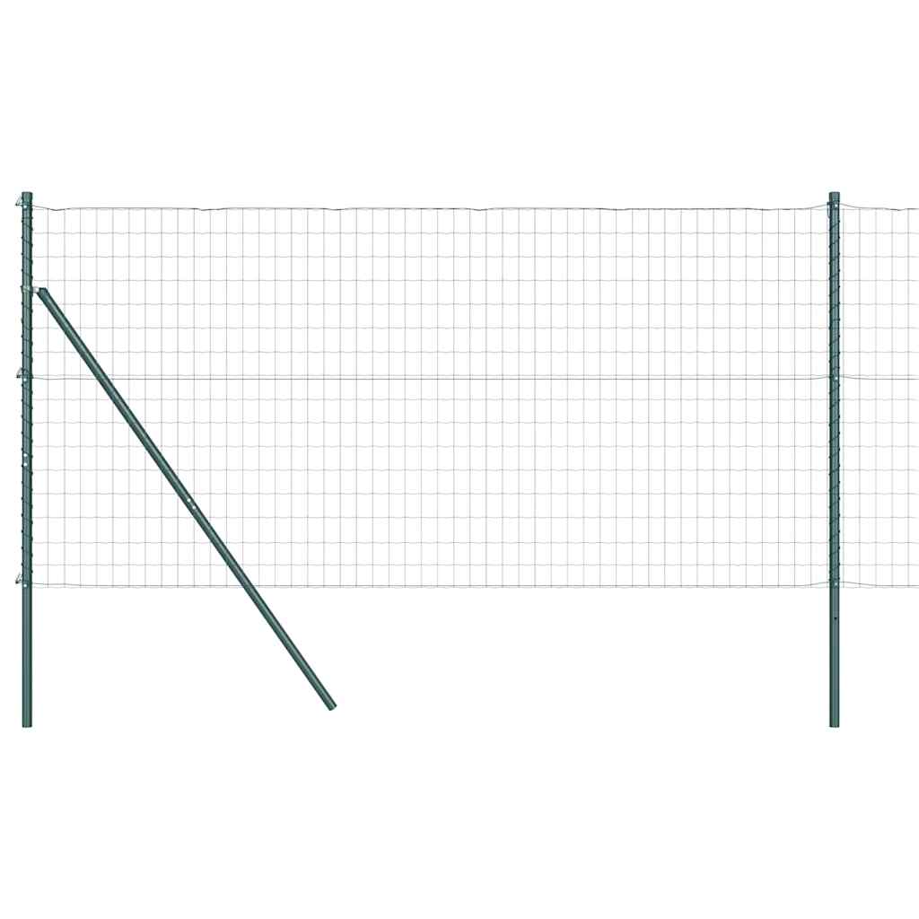 vidaXL Euro Fence με 7 πόλους 1x10 μ Γαλβανισμένος Χάλυβας Πράσινος