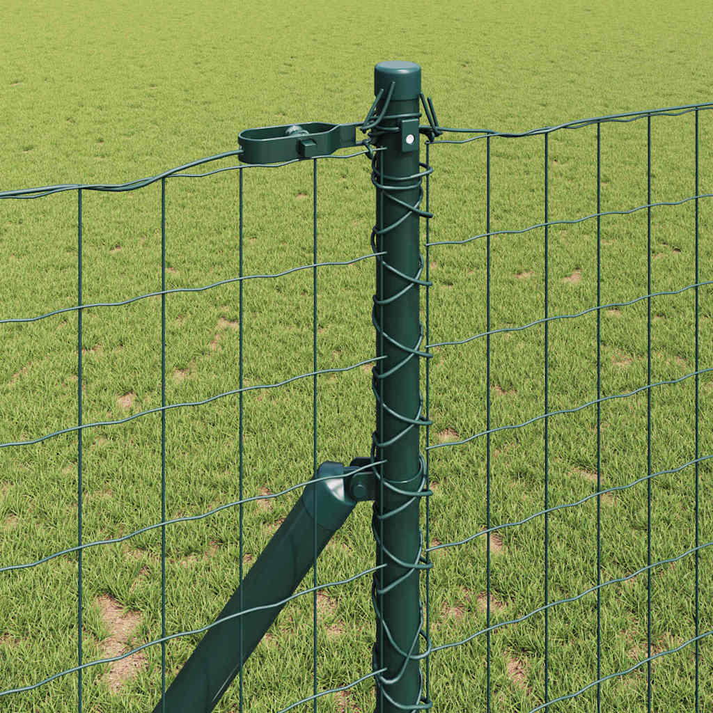 vidaXL Euro Fence με 7 Στήλες 1.2x10 μ Γαλβανισμένος Χάλυβας Πράσινος