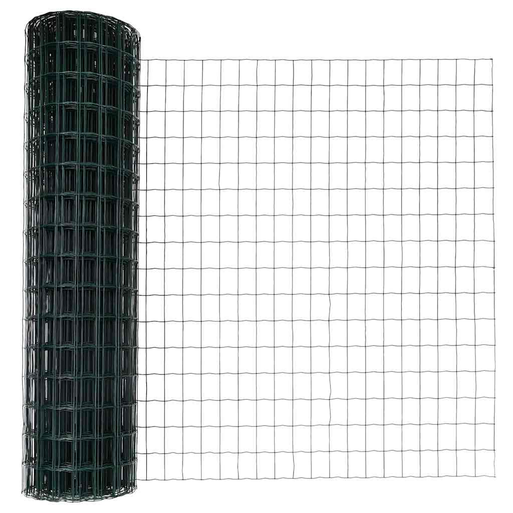 vidaXL Euro Fence με 7 Στήλες 1.2x10 μ Γαλβανισμένος Χάλυβας Πράσινος