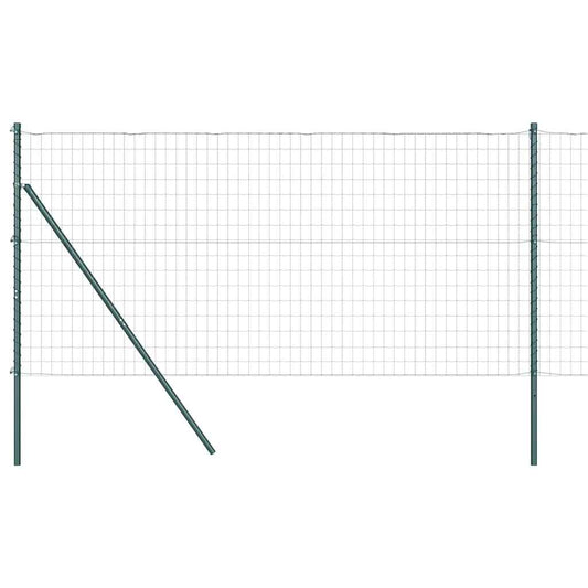 vidaXL Euro Fence με 7 πόλους 1.4x10 μ γαλβανισμένος χάλυβας πράσινος