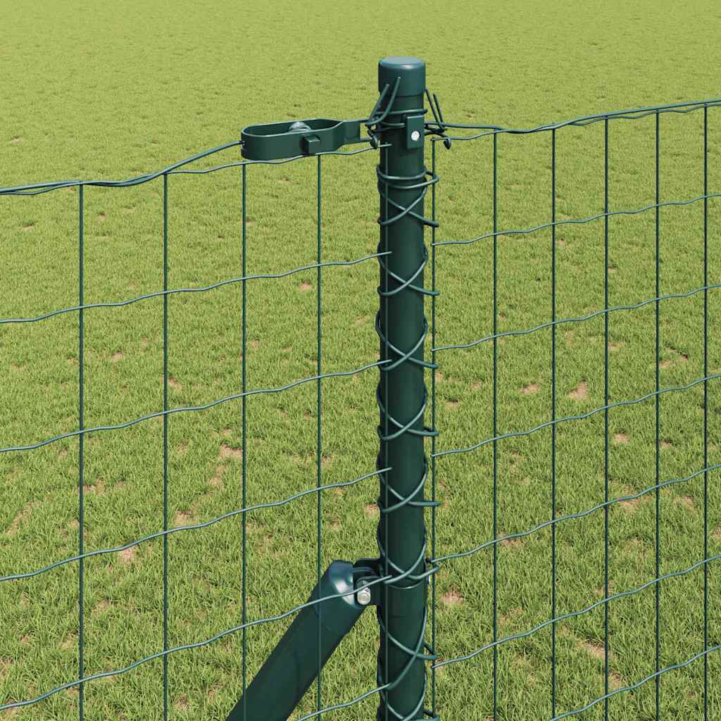 vidaXL Euro Fence με 7 Πασσάλους 1.5x10 m Γαλβανισμένος Χάλυβας Πράσινος
