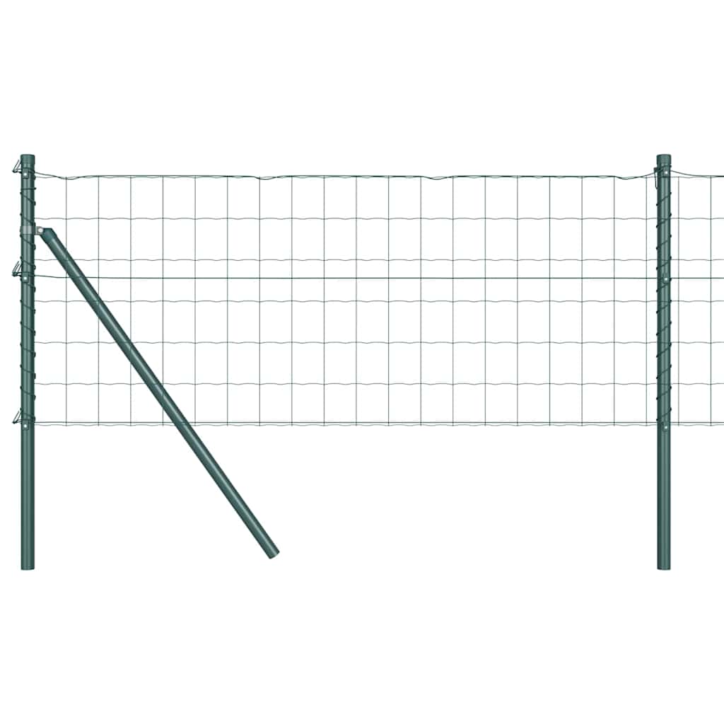 vidaXL Euro Fence με 7 στύλους 0.6x10 μ από γαλβανισμένο χάλυβα Πράσινο