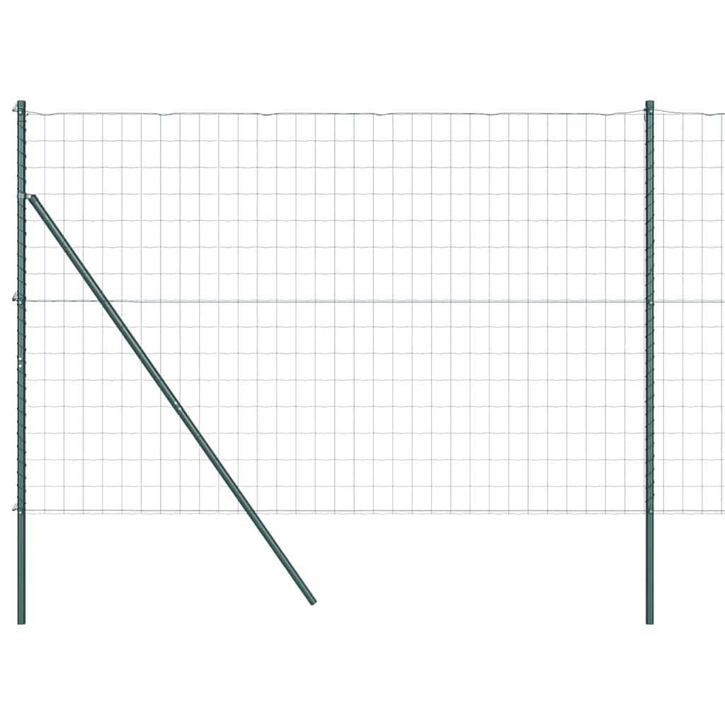 vidaXL Euro Fence με 7 Πόλους 1.5x10 μ Γαλβανισμένος Χάλυβας Πράσινος