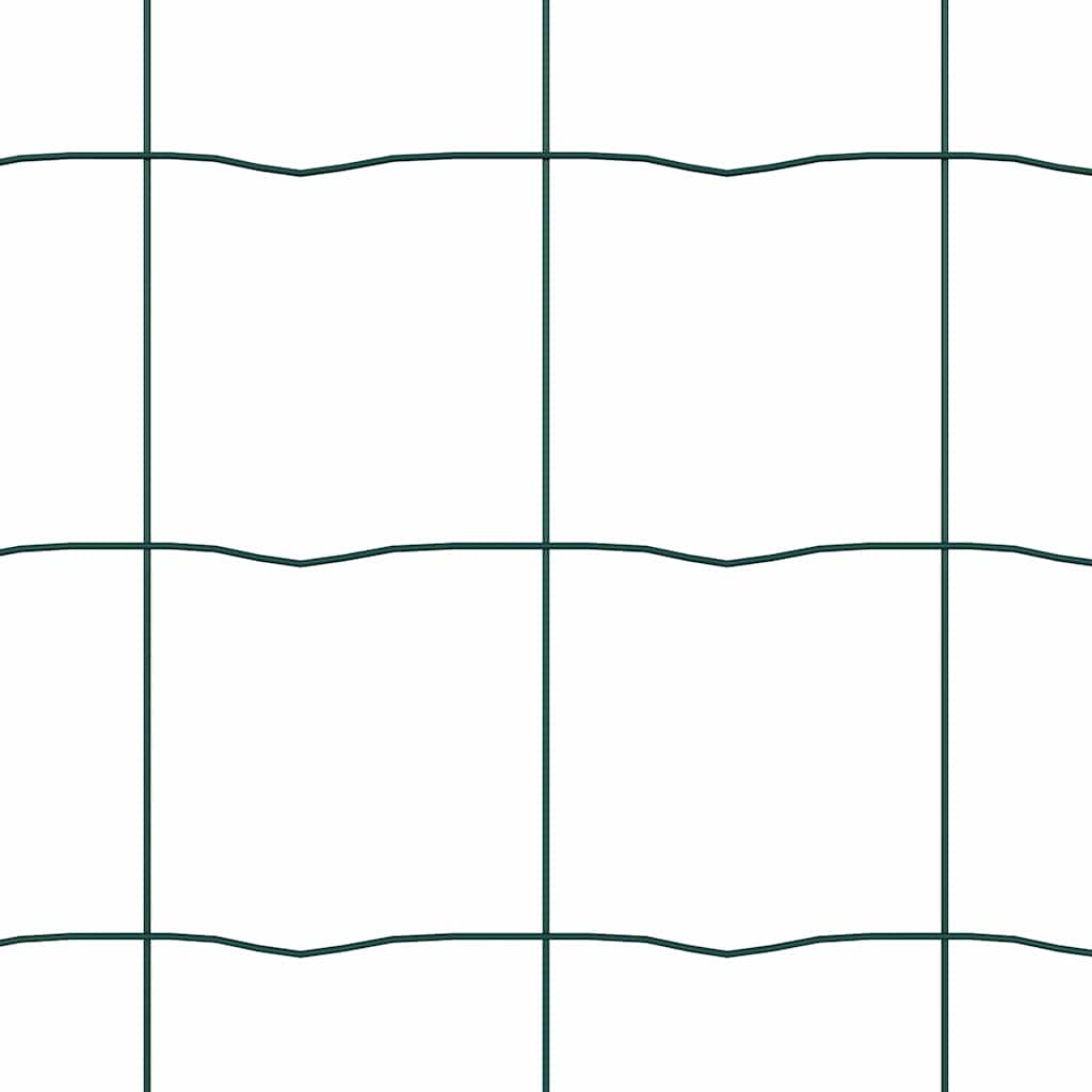 vidaXL Euro Fence με 7 Στήλες 1.4x10 μ Γαλβανισμένος Χάλυβας Πράσινος