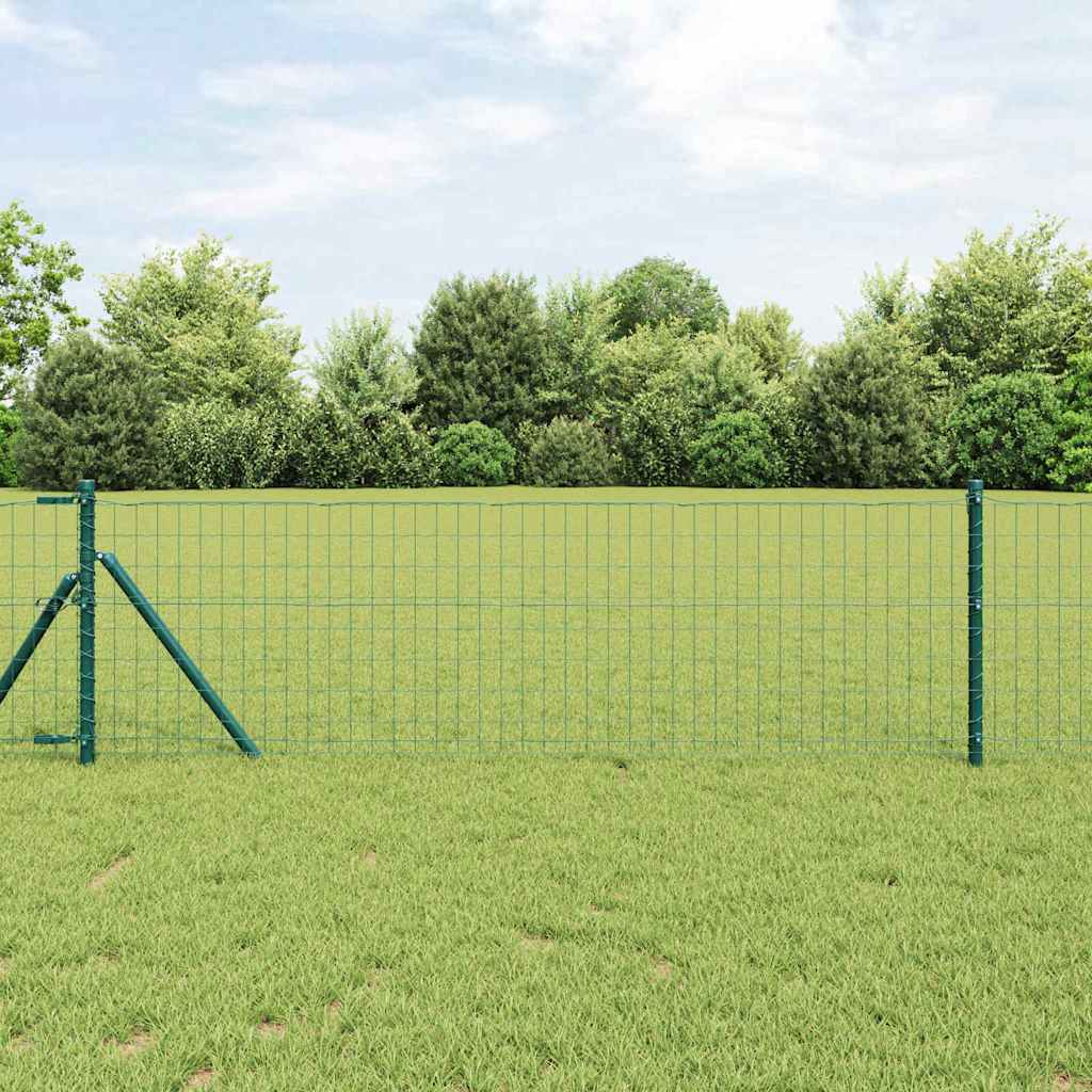 vidaXL Euro Fence με 13 Στηρίγματα 0.6x50 μ Γαλβανισμένο Ατσάλι Πράσινο