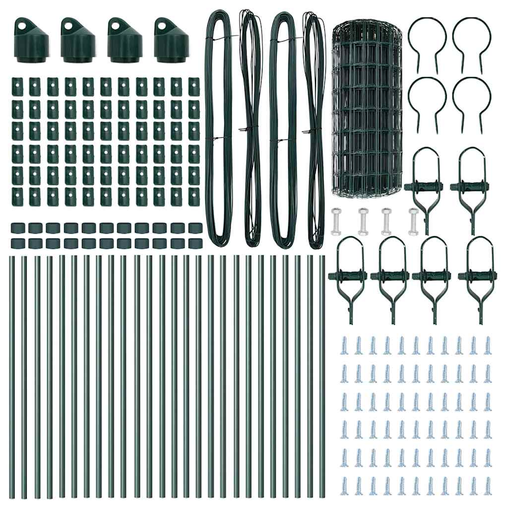 vidaXL Euro Fence με 13 Στηρίγματα 0.6x50 μ Γαλβανισμένο Ατσάλι Πράσινο