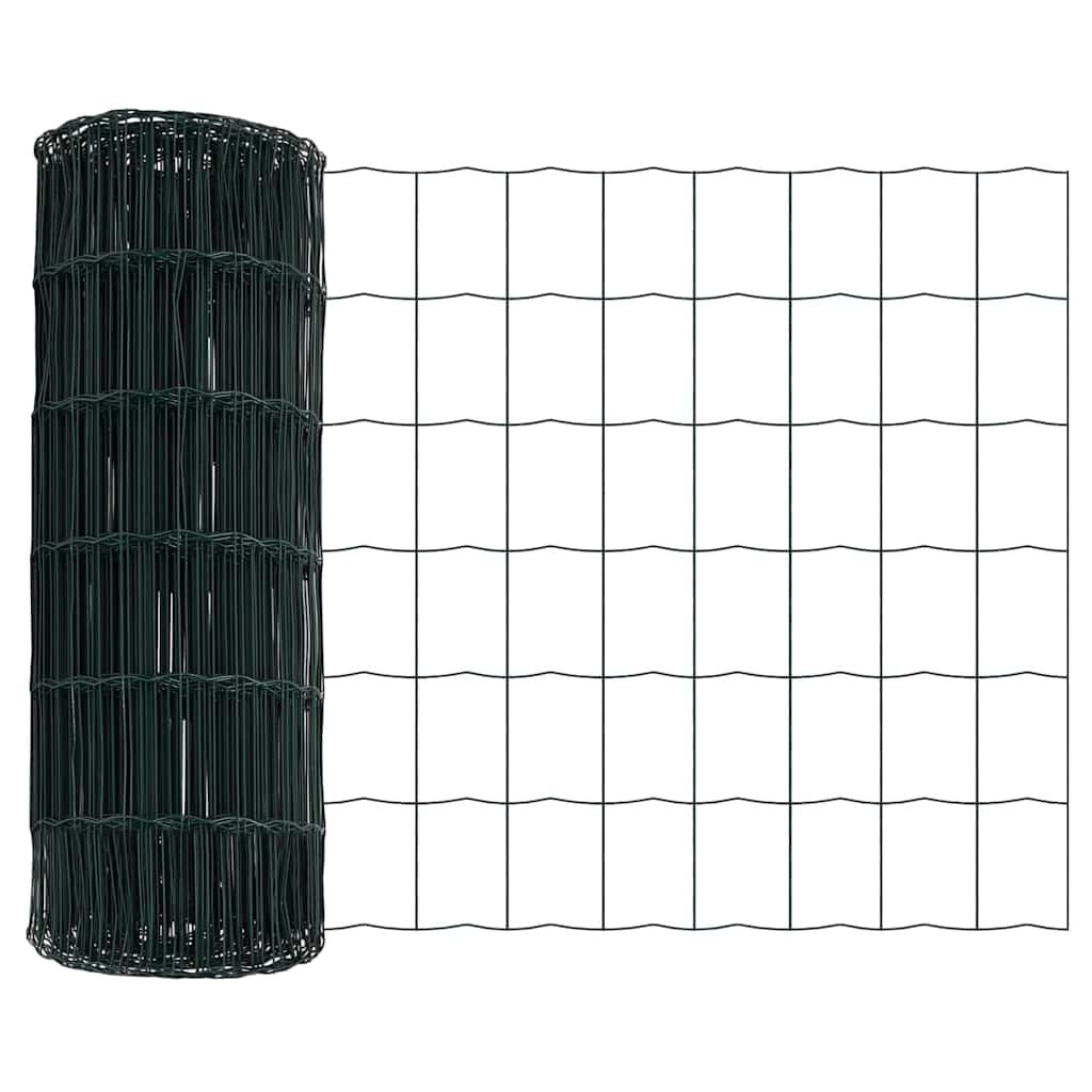 vidaXL Ευρωπαϊκή Στήριξη Φράχτη 50 x 0,4 μ PVC-Επικαλυμμένο Ατσάλι