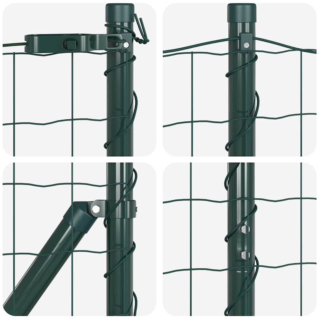 vidaXL Euro Fence με 7 Πόλους 1x10 μ Γαλβανισμένο Χάλυβα Πράσινο