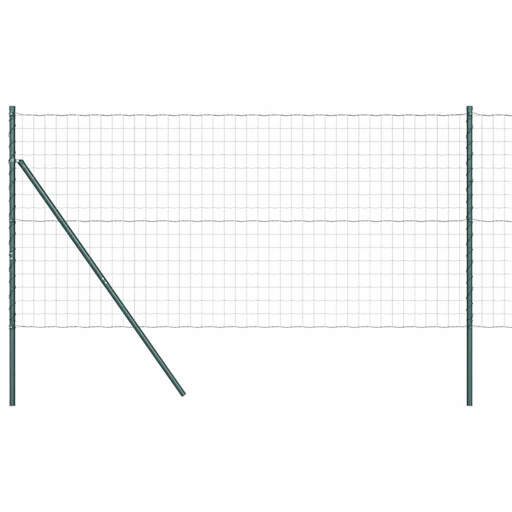 vidaXL Euro Fence με 7 Πόλους 1x10 μ Γαλβανισμένο Χάλυβα Πράσινο