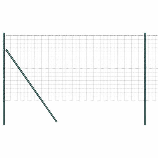 vidaXL Euro Fence με 7 Πόλους 1x10 μ Γαλβανισμένο Χάλυβα Πράσινο