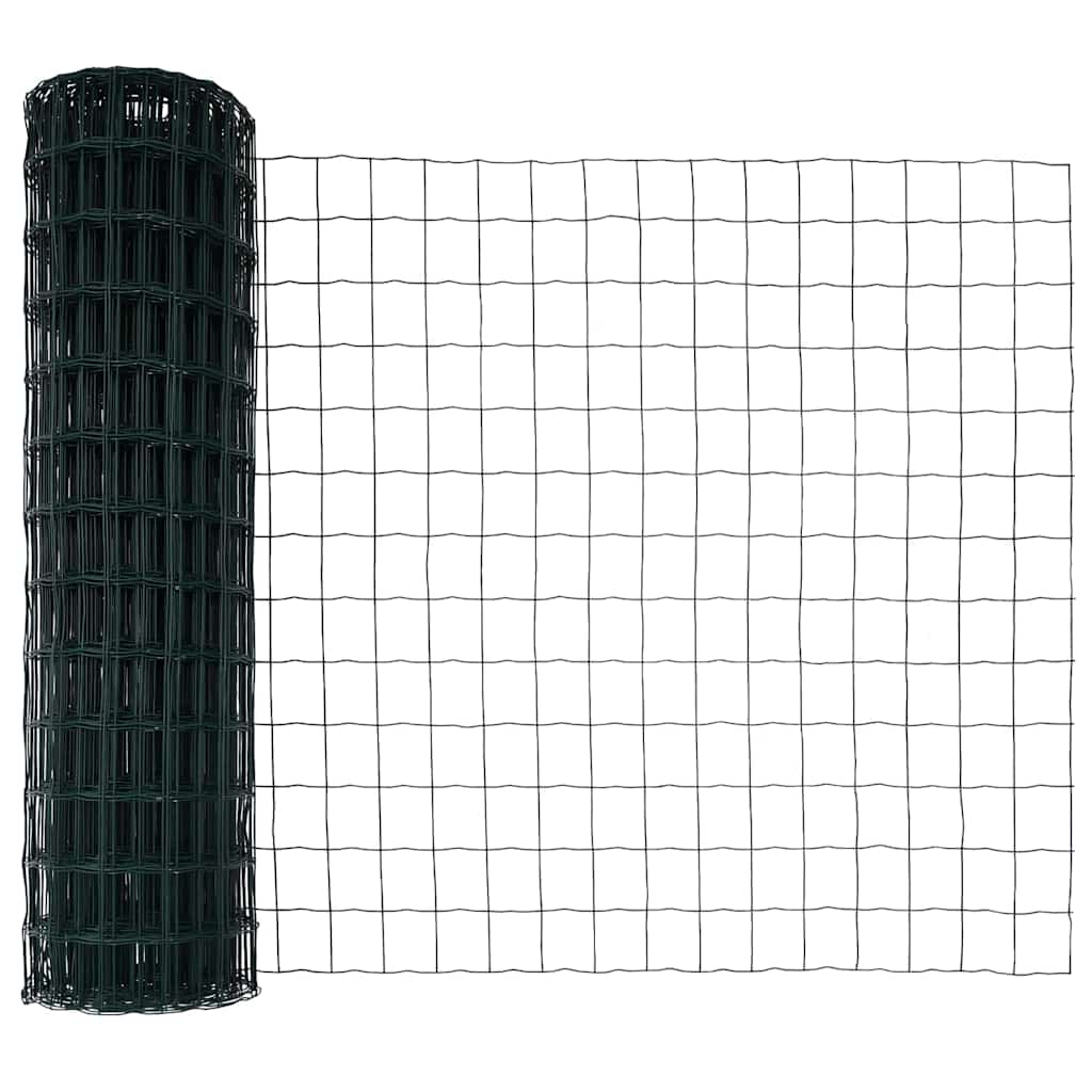 vidaXL Euro Fence με 7 Πόλους 1x10 μ Γαλβανισμένο Χάλυβα Πράσινο