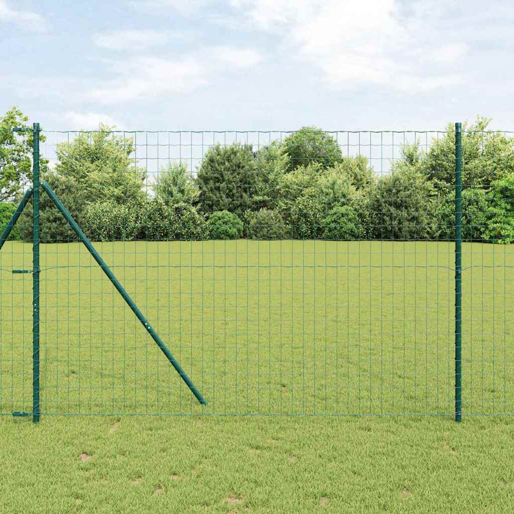 vidaXL Euro Fence με 7 Πόλους 1.6x10 μ Γαλβανισμένος Χάλυβας Πράσινος