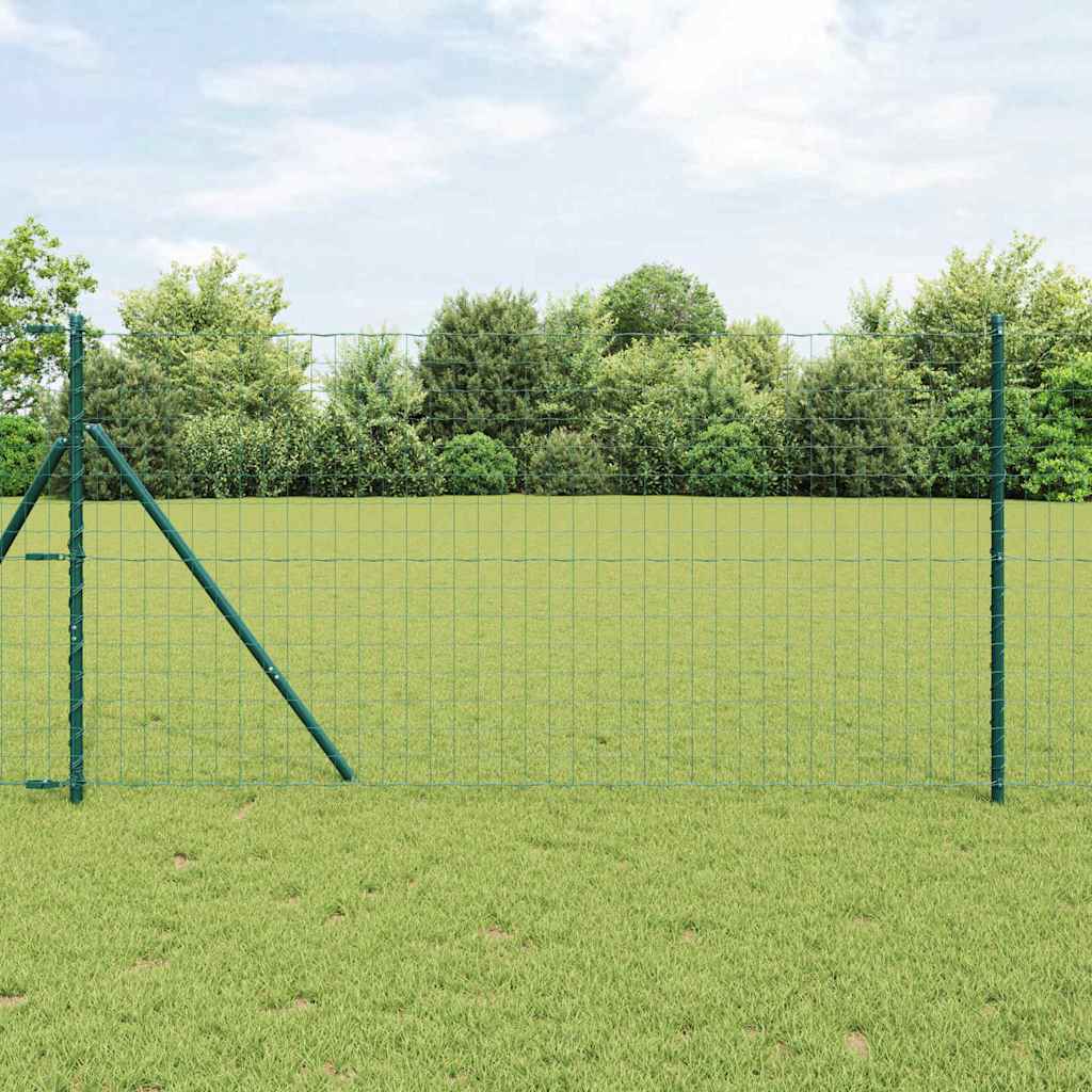 vidaXL Euro Fence με 13 Στύλους 1x25 μ Γαλβανισμένο Ατσάλι Πράσινο
