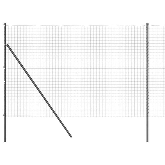 vidaXL Euro Fence με 7 Στηρίγματα 1.5x10 μ Γαλβανισμένος Χάλυβας Γκρι