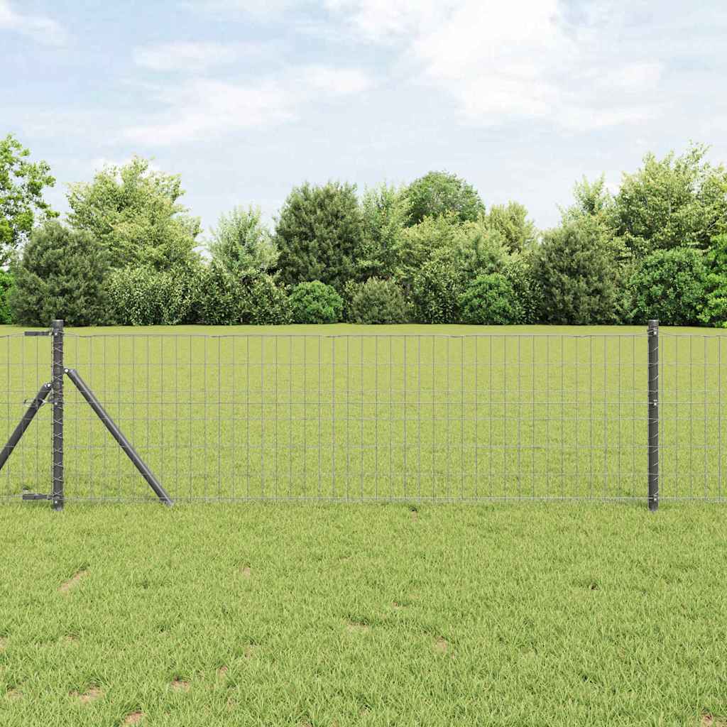 vidaXL Euro Fence με 7 Πόλους 0.6x10 μ Γαλβανισμένος Χάλυβας Γκρι