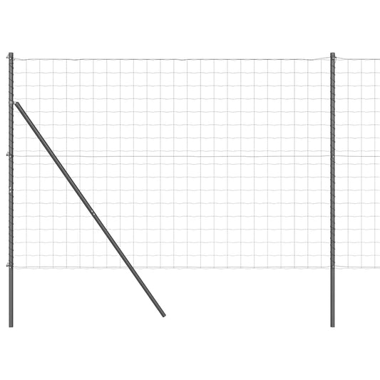 vidaXL Ευρωπαϊκός Φράχτης με 7 Στυρίγματα 1.5x10 μ Γαλβανισμένο Ατσάλι Γκρι