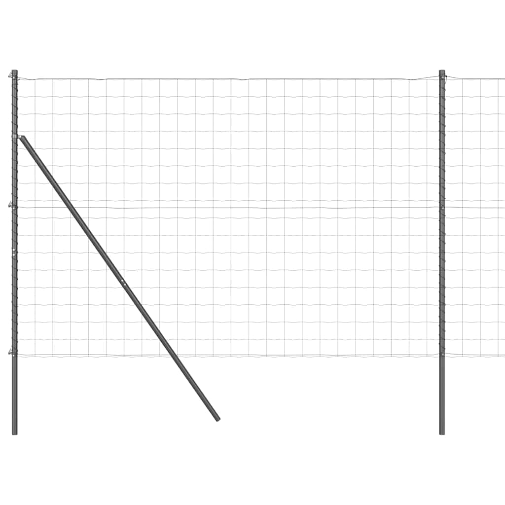 vidaXL Euro Fence με 7 Πόλους 1.6x10 μ Γαλβανισμένο Χάλυβα Γκρι