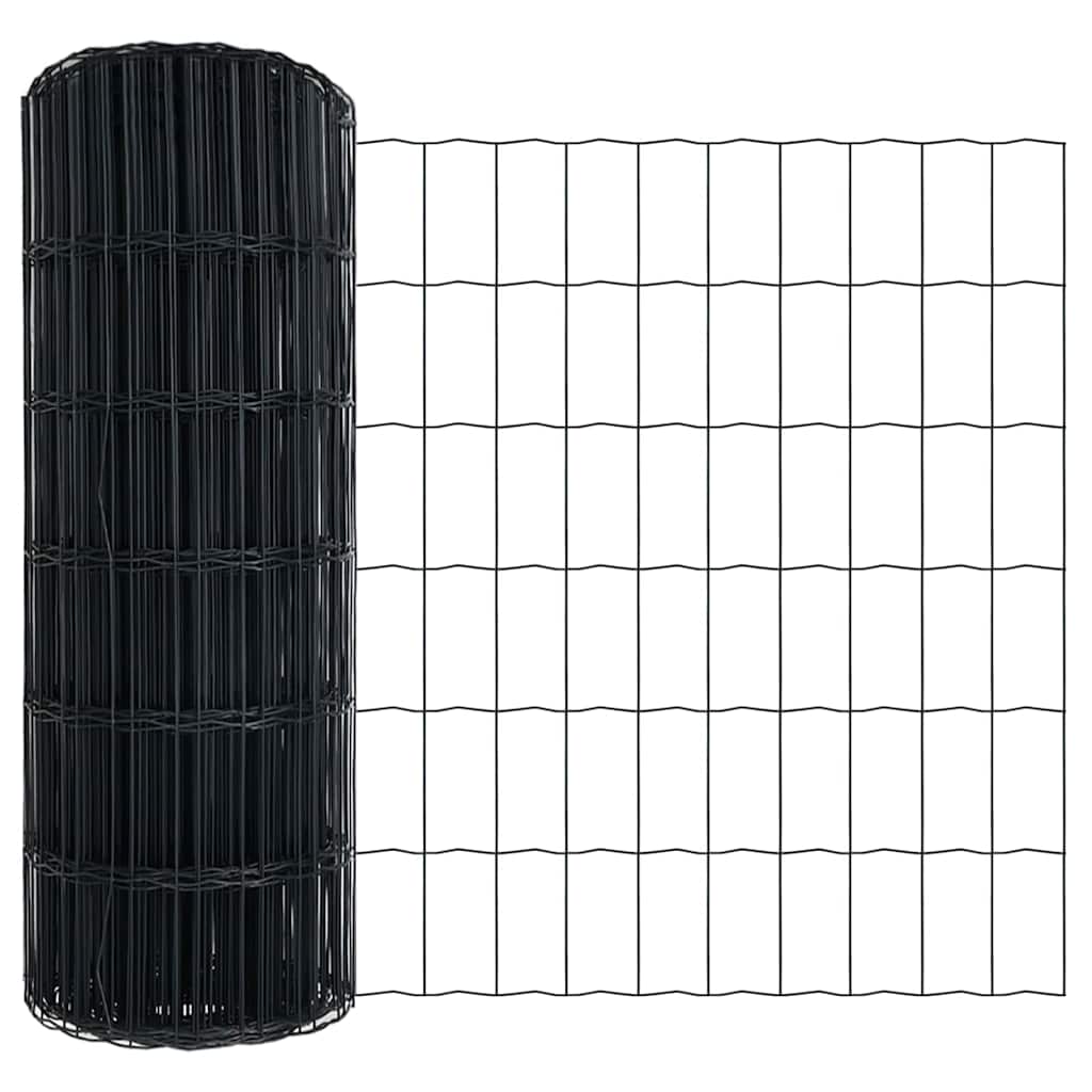 vidaXL Ευρωπαϊκή Στήριξη Φράχτη 25 x 0,4 m PVC-Επικαλυμμένο Ατσάλι
