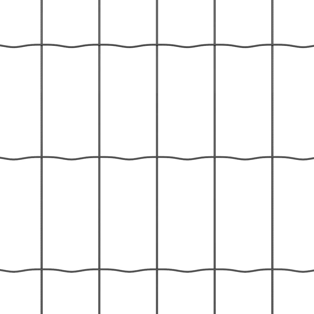 vidaXL Euro Fence με 13 Πόλους 1.2x25 μ Γαλβανισμένο Χάλυβα Γκρι