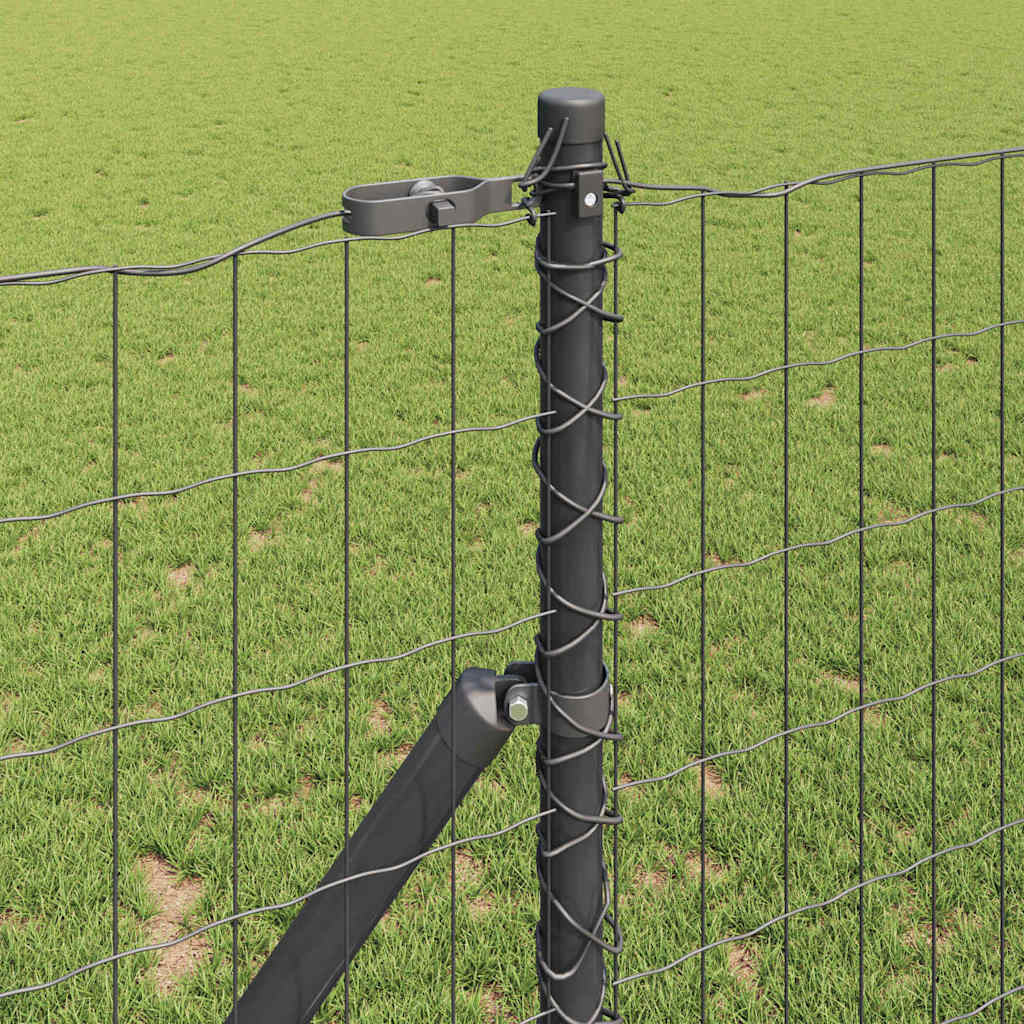 vidaXL Euro Fence με 13 Πόλους 1.2x25 μ Γαλβανισμένο Χάλυβα Γκρι