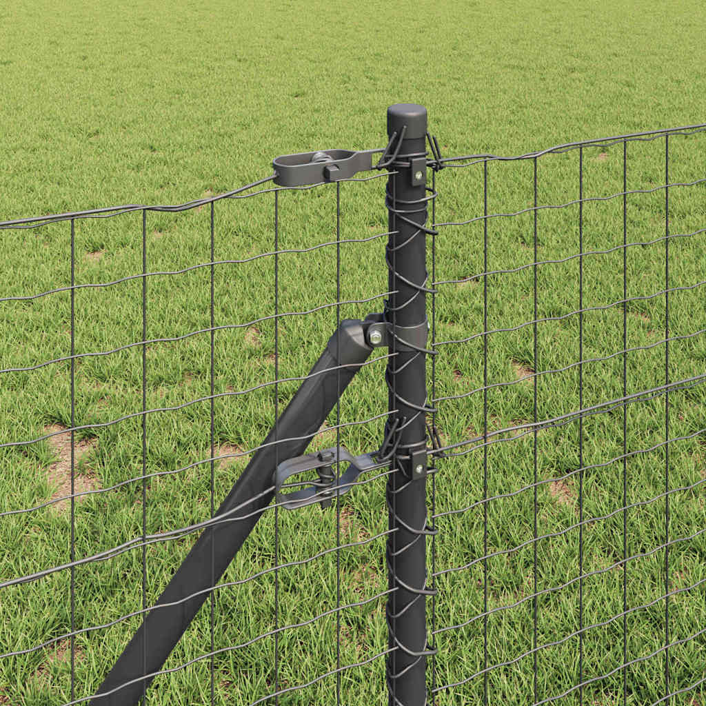vidaXL Euro Fence με 13 Πόλους 0.6x50 μ Γαλβανισμένο Ατσάλι Γκρι