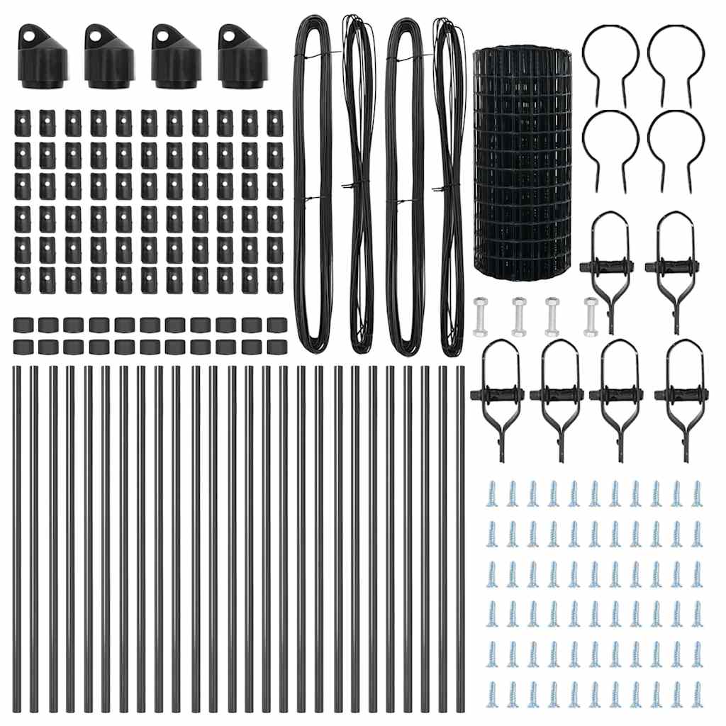 vidaXL Euro Fence με 13 Πόλους 0.6x50 μ Γαλβανισμένο Ατσάλι Γκρι