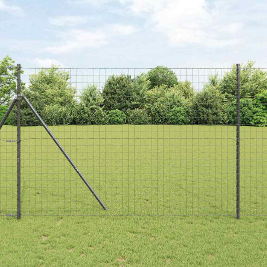 vidaXL Euro Fence με 7 Πόλους 1.5x10 μ Γαλβανισμένο Ατσάλι Γκρι