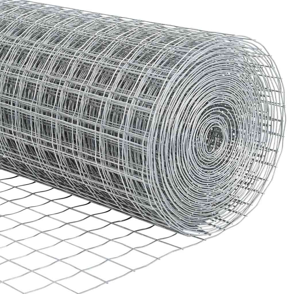 vidaXL Εξωτερικό Ευρωπαϊκό Φράχτη Στήριξης 10 x 1 m Ασημί Δίχτυ