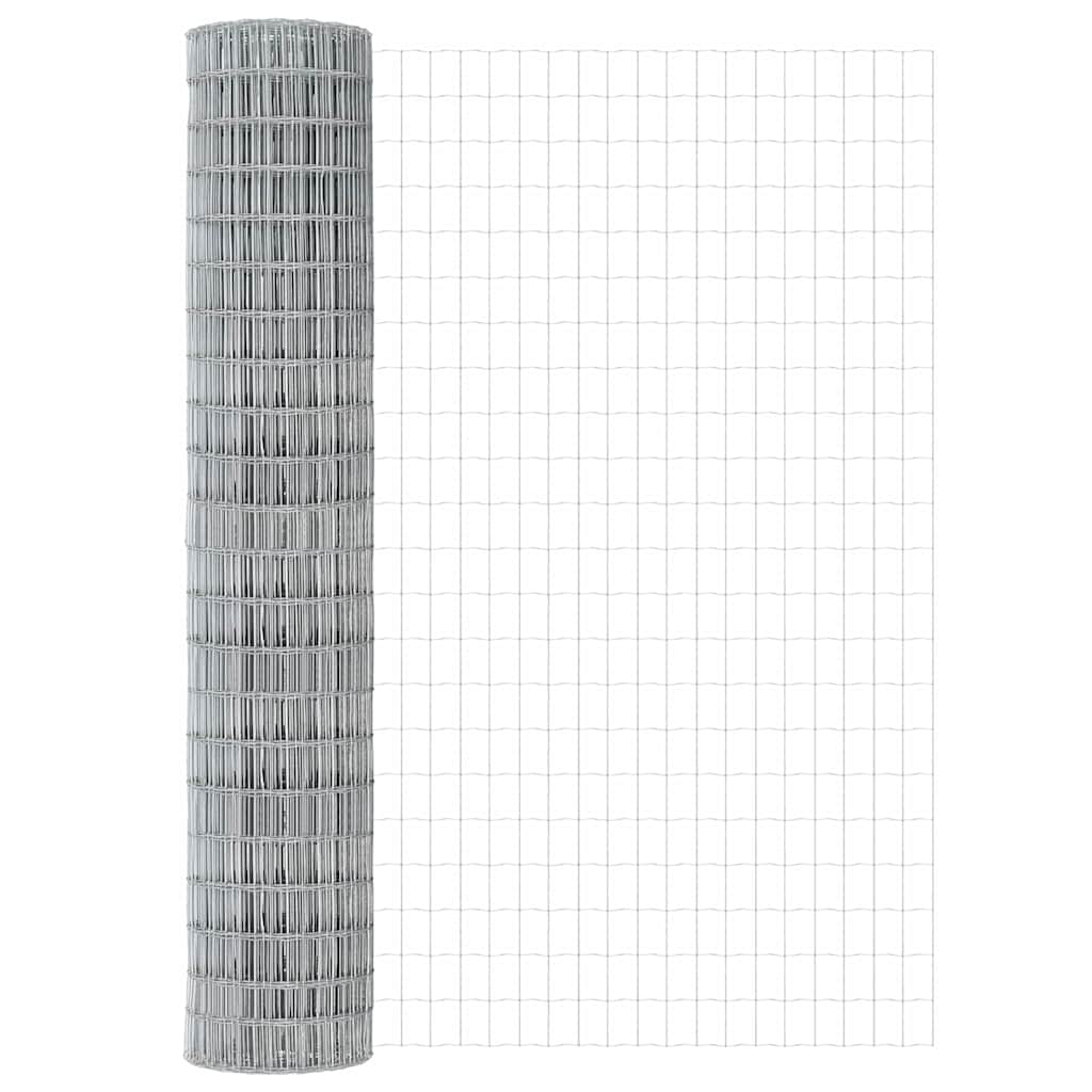 vidaXL Euro Fence με 7 Στηρίγματα 1.5x10 m Γαλβανισμένο Ατσάλι