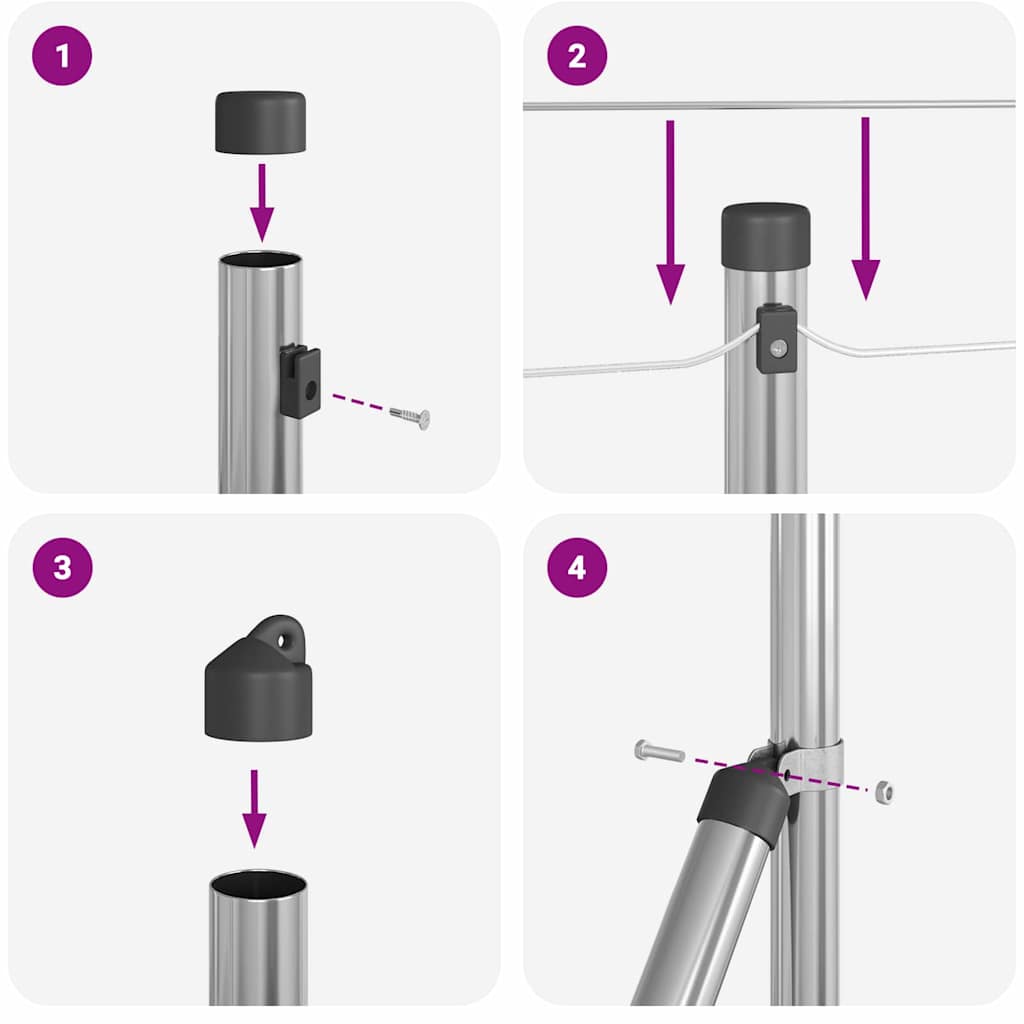 vidaXL Euro Fence με 7 Πόρους 0.4x10 μ Γαλβανισμένο Ατσάλι