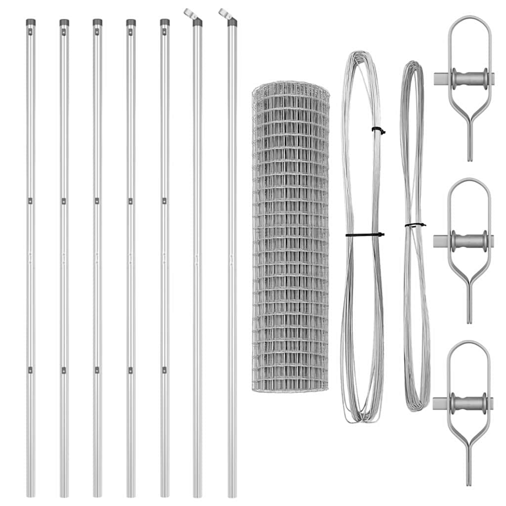 vidaXL Euro Fence με 7 στήλες 1.4x10 μ Γαλβανισμένος Χάλυβας
