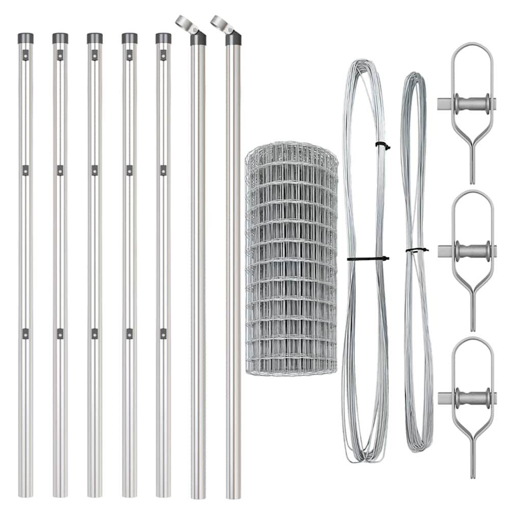 vidaXL Euro Fence με 13 Στήλες 0.8x25 μ Γαλβανισμένο Ατσάλι