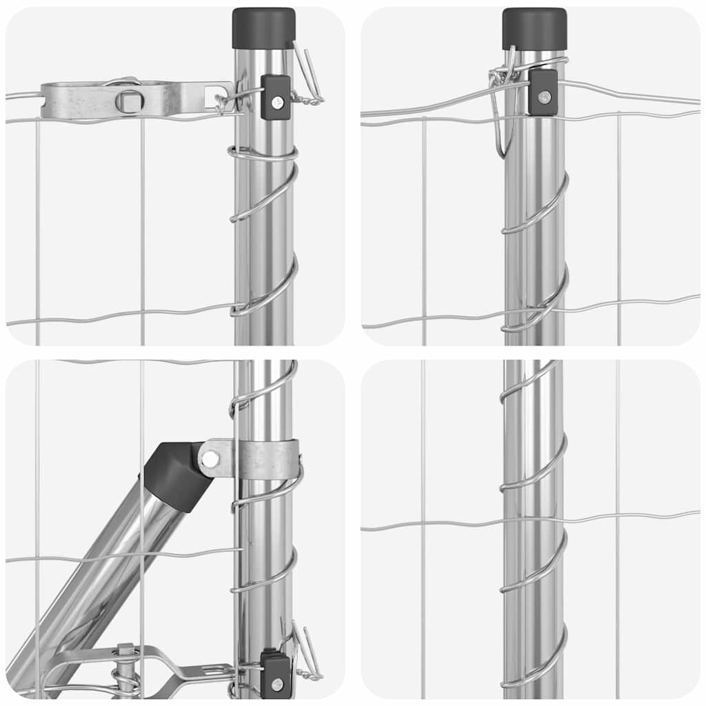 vidaXL Euro Fence με 13 Στήλες 0.6x50 μ Γαλβανισμένος Χάλυβας