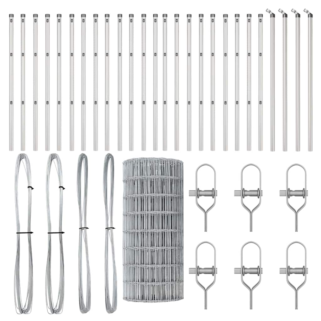 vidaXL Euro Fence με 13 Στήλες 0.6x50 μ Γαλβανισμένος Χάλυβας