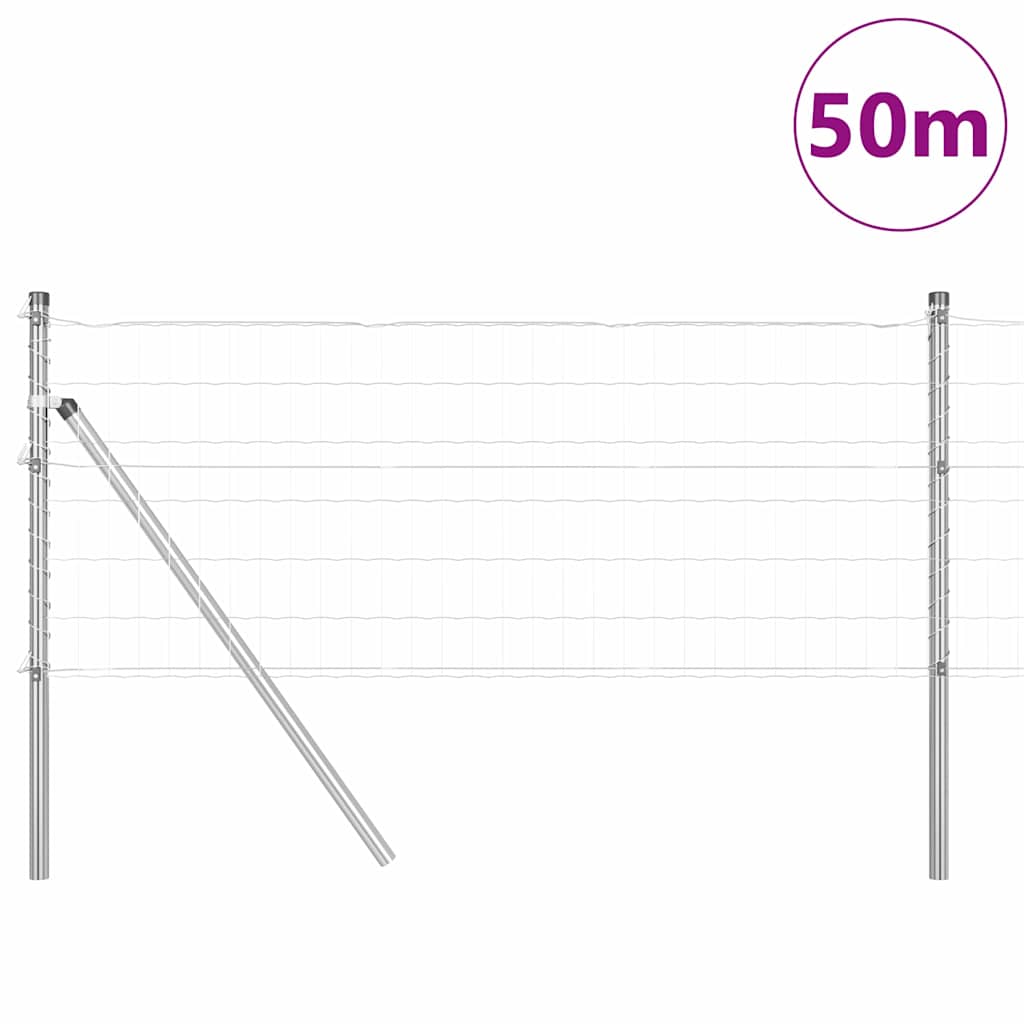 vidaXL Euro Fence με 13 Στήλες 0.6x50 μ Γαλβανισμένος Χάλυβας