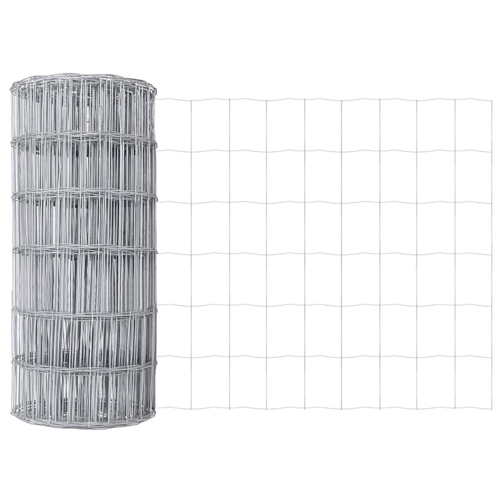 vidaXL Εξωτερικό Ευρωπαϊκό Φράχτη Στήριξης 50 x 0,4 μ Ασημί Δίχτυ