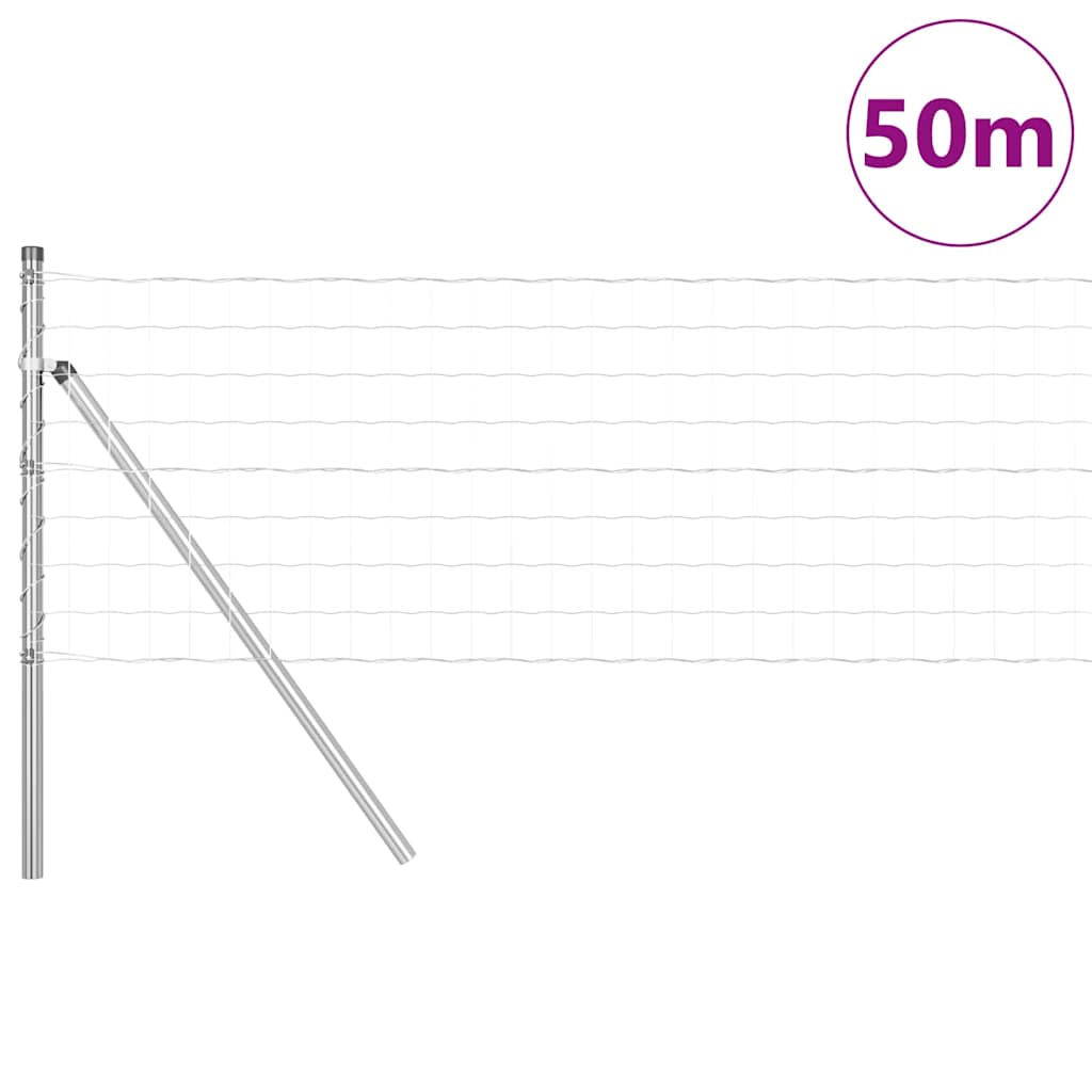 vidaXL Ευρωπαϊκό Φράχτη με 13 Πόδια 0.4x50 μ Γαλβανισμένου Χάλυβα