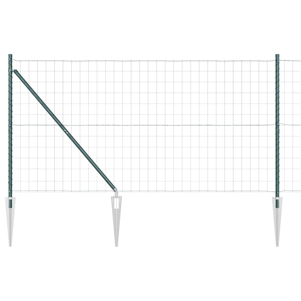 vidaXL Euro Fence με 7 σπikes 1.2x10 μ Γαλβανισμένος Χάλυβας Πράσινος
