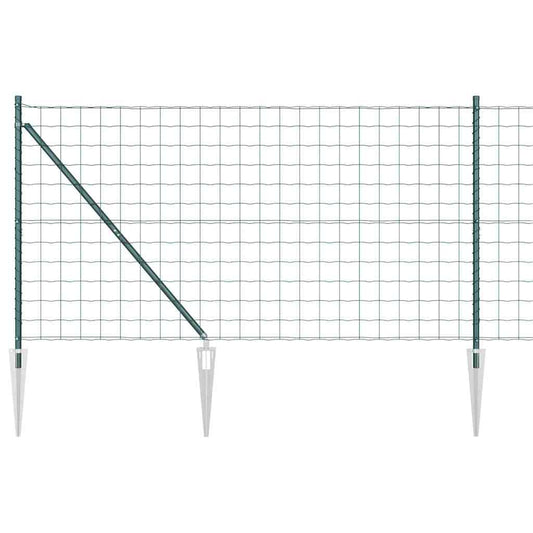 vidaXL Euro Fence με 7 Στηρίγματα 1.2x10 μ Γαλβανισμένο Χάλυβα Πράσινο