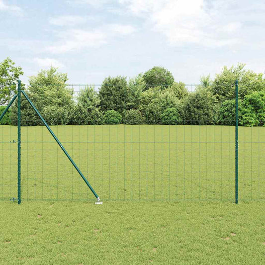 vidaXL Euro Fence με 7 Στηρίγματα 1.5x10 μ Γαλβανισμένο Ατσάλι Πράσινο