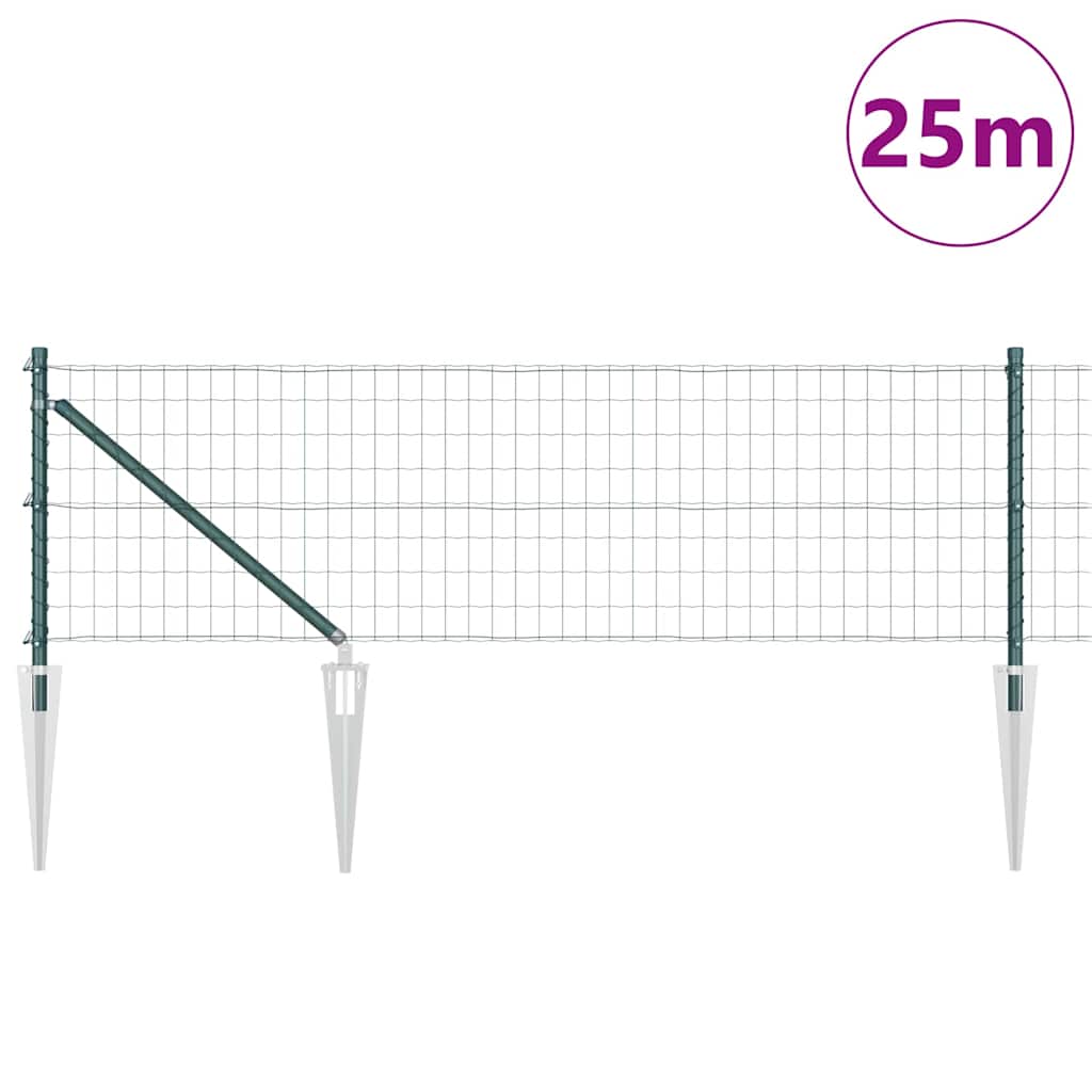 vidaXL Ευρωπαϊκός Φράκτης με Ακίδες 25 x 0,4 m PVC-Επικαλυμμένο Ατσάλι