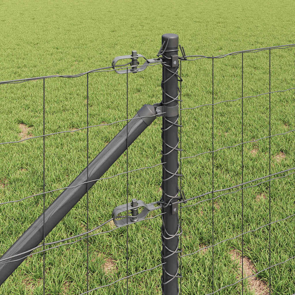 vidaXL Euro Fence με 7 αγκυρωμένες βίδες 0.4x10 μ Γαλβανισμένο Ατσάλι Γκρι